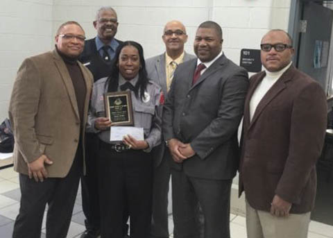 Security Officer Alecia Murray - pictured here as Employee of the Month, January, 2015.