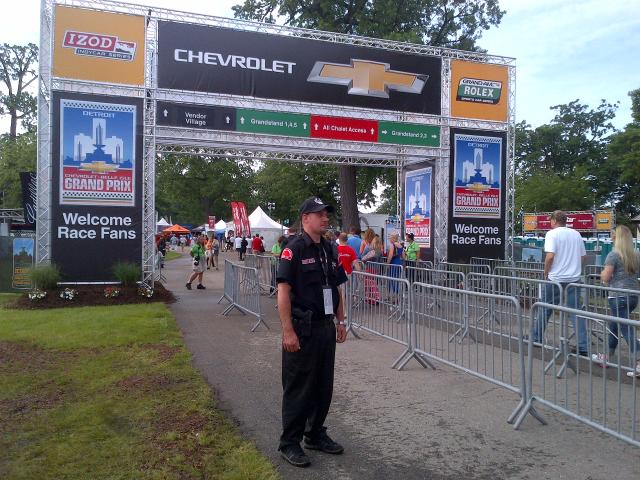 Diplomatic Treasury Reserve guard on duty at the 2013 Detroit Grand Prix