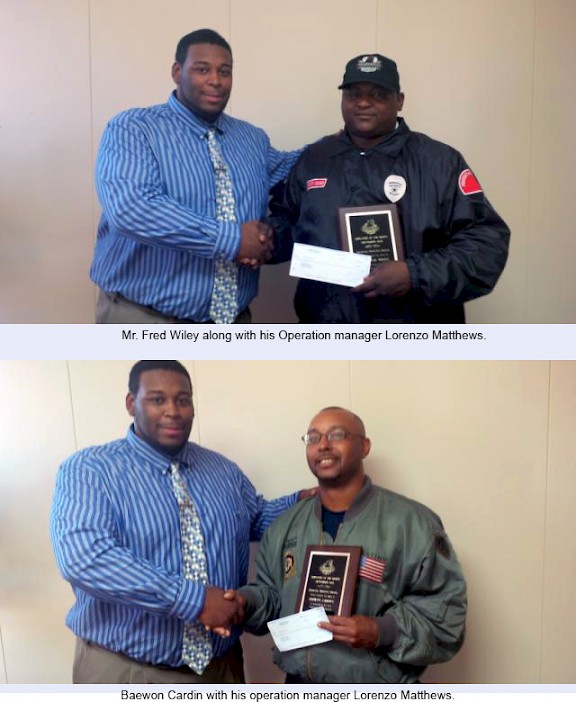 Diplomatic Treasury Reserve Employee of the Month, September 2013 - Fredrick Wiley & Baiwon Carden